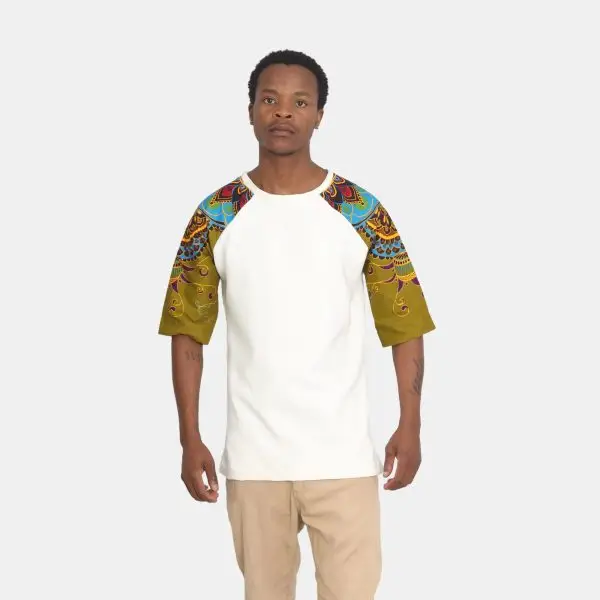 African Print Raglan T-Shirt